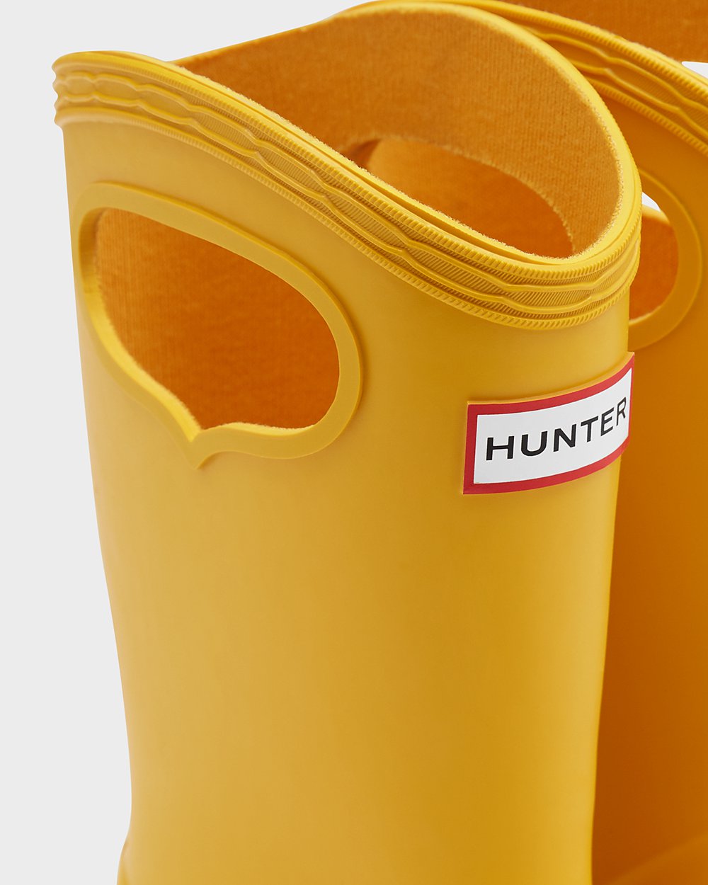 Kids Hunter Rain Boots Yellow - Original First Classic Grab Handle - 7345610-OY